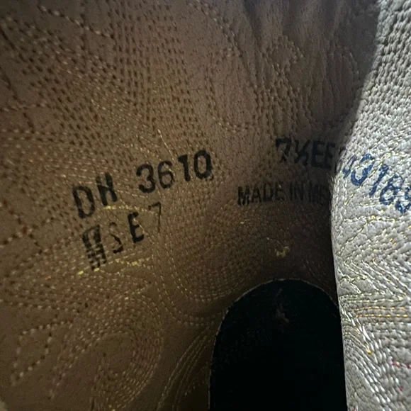 Double H Men's Roper Western Work Boots Size 7.5 EE - Picture 6 of 7